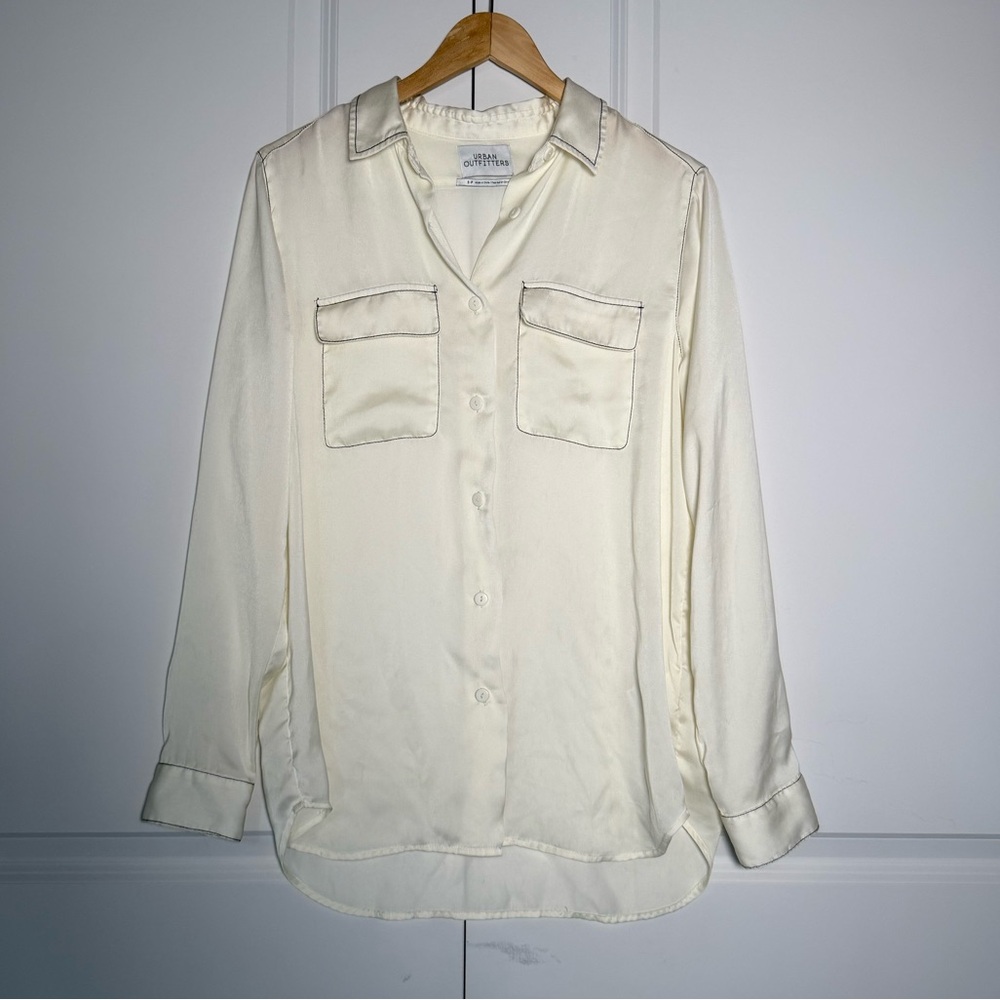 Urban Outfitters Cream Button-Up Blouse
